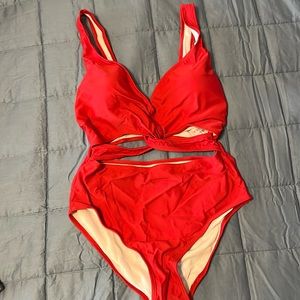 Red One Piece (Sz M) NWT